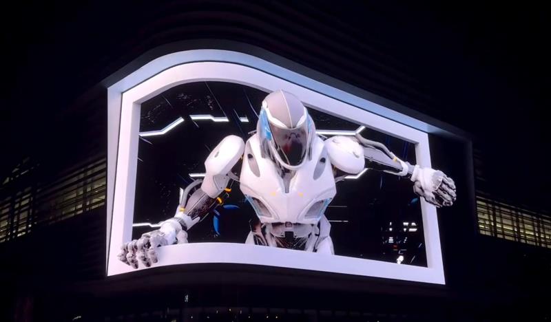 乐天使超8K裸眼3D巨屏点亮裕华汽车园